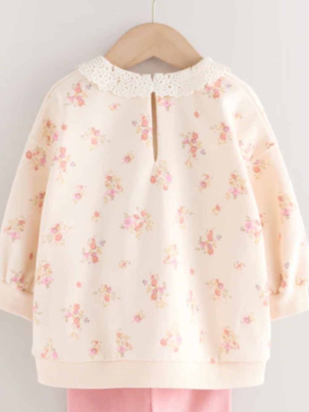 Next Ditsy Floral Sweatshirt in Light Pink Sz 2-3yrs EUC $38R - Picture 5 of 10